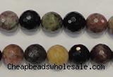 CTO30 15.5 inches 10mm faceted round natural tourmaline beads