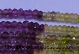 CTO301 15.5 inches 1.5*2.2mm faceted rondelle tourmaline beads