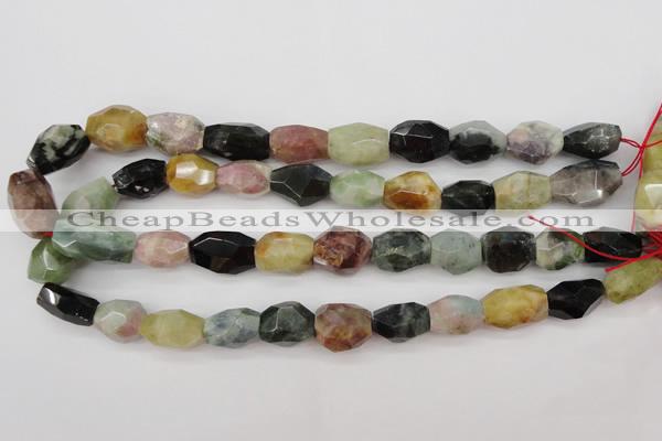 CTO384 15.5 inches 12*16mm – 16*25mm faceted nuggets tourmaline beads