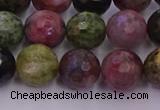 CTO637 15.5 inches 10mm faceted round tourmaline gemstone beads