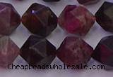 CTO652 15.5 inches 10mm faceted nuggets tourmaline gemstone beads