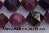 CTO653 15.5 inches 12mm faceted nuggets tourmaline gemstone beads