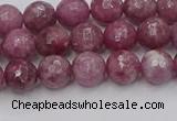 CTO657 15.5 inches 6mm faceted round Chinese tourmaline beads