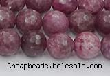 CTO659 15.5 inches 10mm faceted round Chinese tourmaline beads