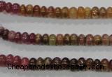 CTO68 15.5 inches 4*6mm rondelle natural tourmaline gemstone beads