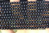 CTO710 15.5 inches 4mm round black tourmaline gemstone beads