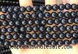 CTO712 15.5 inches 8mm round black tourmaline gemstone beads