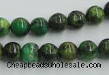 CTP04 15.5 inches 10mm round yellow green pine gemstone beads wholesale