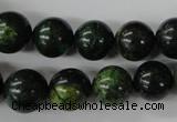 CTP205 15.5 inches 14mm round yellow pine turquoise beads wholesale