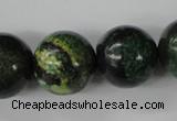 CTP208 15.5 inches 20mm round yellow pine turquoise beads wholesale