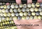 CTP224 15.5 inches 12mm round yellow turquoise beads wholesale