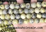 CTP225 15.5 inches 14mm round yellow turquoise beads wholesale