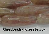 CTR134 15.5 inches 10*30mm faceted teardrop strawberry quartz beads