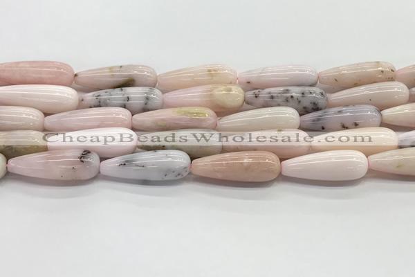 CTR151 15.5 inches 10*30mm teardrop natural pink opal beads