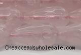 CTR159 15.5 inches 10*20mm faceted teardrop rose quartz beads