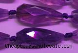 CTR204 14*34mm - 17*40mm faceted teardrop ametrine gemstone beads