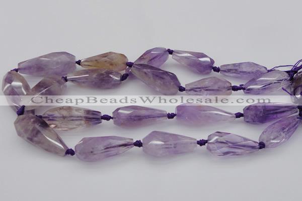 CTR210 15.5 inches 15*25mm - 16*40mm faceted teardrop ametrine beads