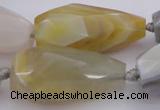 CTR212 15.5 inches 15*25mm - 16*40mm faceted teardrop Botswana agate beads