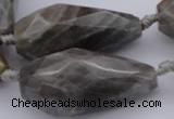 CTR214 15.5 inches 15*25mm - 16*40mm faceted teardrop labradorite beads