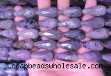 CTR309 15.5 inches 10*25mm faceted teardrop labradorite beads