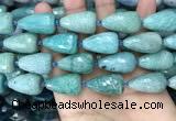 CTR359 15.5 inches 15*25mm faceted teardrop amazonite beads