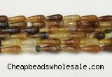 CTR401 15.5 inches 8*20mm teardrop agate beads wholesale