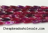 CTR402 15.5 inches 8*20mm teardrop agate beads wholesale