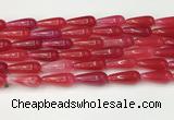 CTR403 15.5 inches 8*20mm teardrop agate beads wholesale