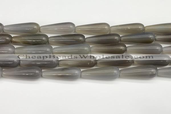 CTR410 15.5 inches 10*30mm teardrop agate beads wholesale