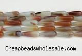 CTR412 15.5 inches 10*30mm teardrop agate beads wholesale