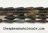 CTR414 15.5 inches 10*30mm teardrop agate beads wholesale