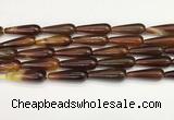 CTR417 15.5 inches 10*30mm teardrop agate beads wholesale