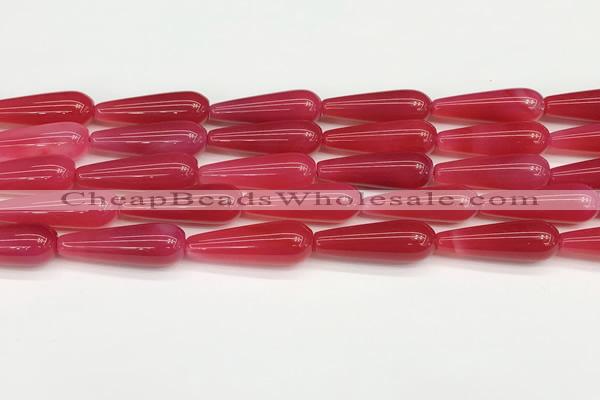 CTR419 15.5 inches 10*30mm teardrop agate beads wholesale