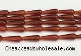 CTR422 15.5 inches 10*30mm teardrop agate beads wholesale