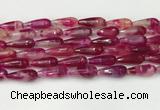 CTR440 15.5 inches 8*20mm faceted teardrop agate beads wholesale