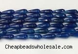 CTR442 15.5 inches 8*20mm faceted teardrop agate beads wholesale