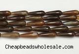 CTR452 15.5 inches 10*30mm faceted teardrop agate beads wholesale