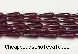 CTR453 15.5 inches 10*30mm faceted teardrop agate beads wholesale