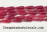 CTR455 15.5 inches 10*30mm faceted teardrop agate beads wholesale