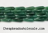 CTR461 15.5 inches 10*30mm faceted teardrop agate beads wholesale