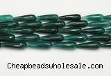 CTR462 15.5 inches 10*30mm faceted teardrop agate beads wholesale