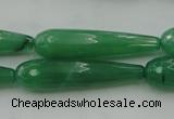 CTR50 15.5 inches 10*40mm faceted teardrop green aventurine beads