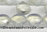 CTR632 Top drilled 13*13mm faceted briolette opalite beads wholesale