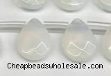 CTR674 Top drilled 10*14mm faceted briolette opalite beads wholesale