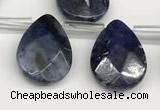 CTR702 Top drilled 12*16mm faceted briolette sodalite beads