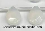 CTR704 Top drilled 12*16mm faceted briolette opalite beads wholesale