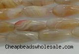 CTR80 15.5 inches 6*16mm faceted teardrop yellow agate beads