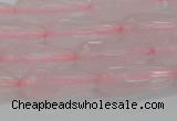 CTR91 15.5 inches 8*20mm faceted teardrop rose quartz beads