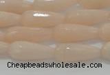 CTR96 15.5 inches 8*20mm faceted teardrop pink aventurine beads