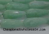 CTR98 15.5 inches 8*20mm faceted teardrop jade gemstone beads